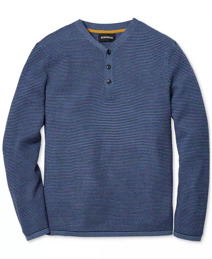 Bonobos Men's Long Sleeve Geometric Pattern Henley 5