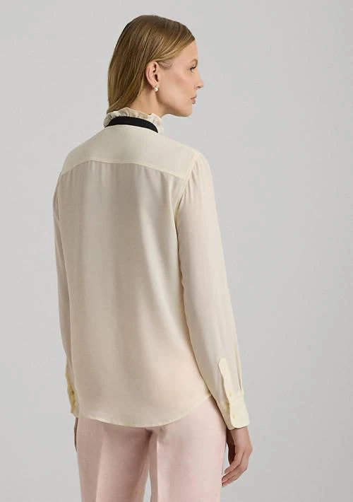 Ralph Lauren Ralph Lauren Classic Fit Georgette Tie Neck Shirt 2