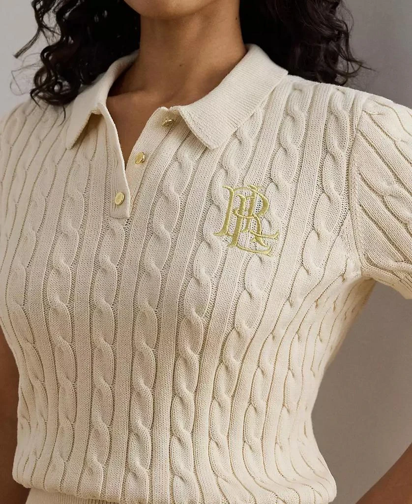 Ralph Lauren Women
s Cable-Knit Polo Shirt 4