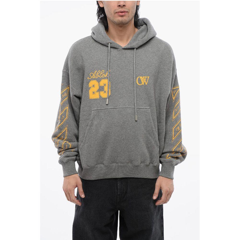 Off-White Off- Skate-Fit Brushed Cotton Men's Hoodie