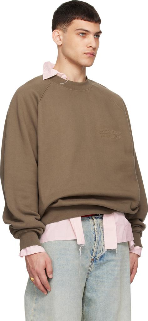 Fear of God ESSENTIALS Brown Crewneck Sweatshirt