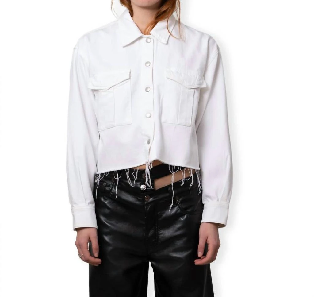 AGOLDE Nyx Denim Shirt In Flour 1