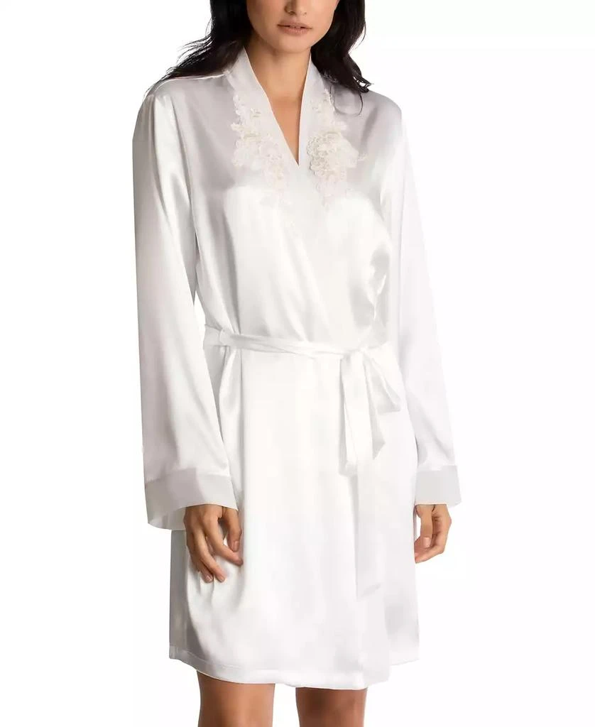 Linea Donatella Sonya Embellished Satin Bridal Wrap Robe 1