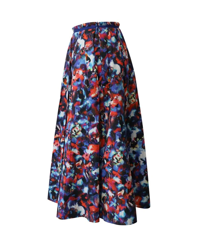 Saloni Abstract Print Midi Skirt in Multicolor Cotton 2