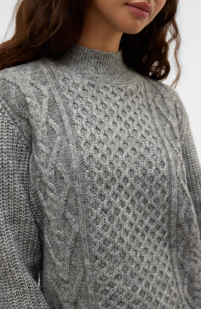 VERO MODA Universe Mock Neck Cable Sweater 3