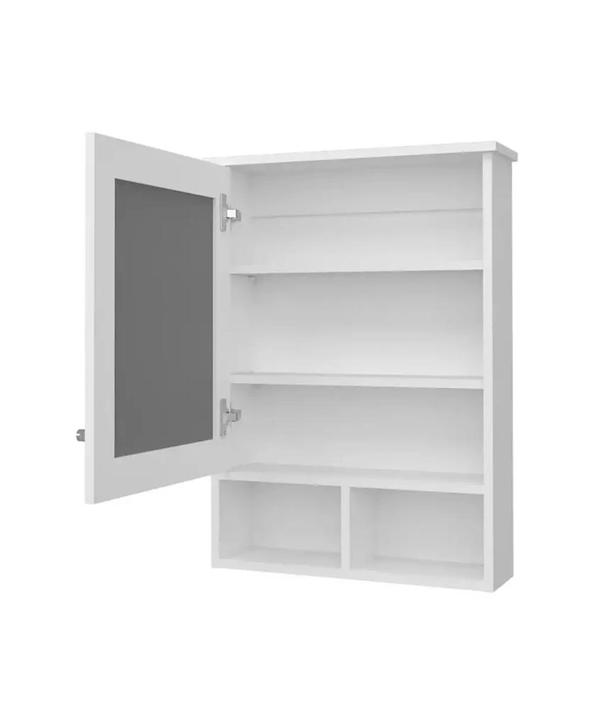 FM FURNITURE Goodyear Medicine Cabinet in Melamine With a Towel Bar, White 4