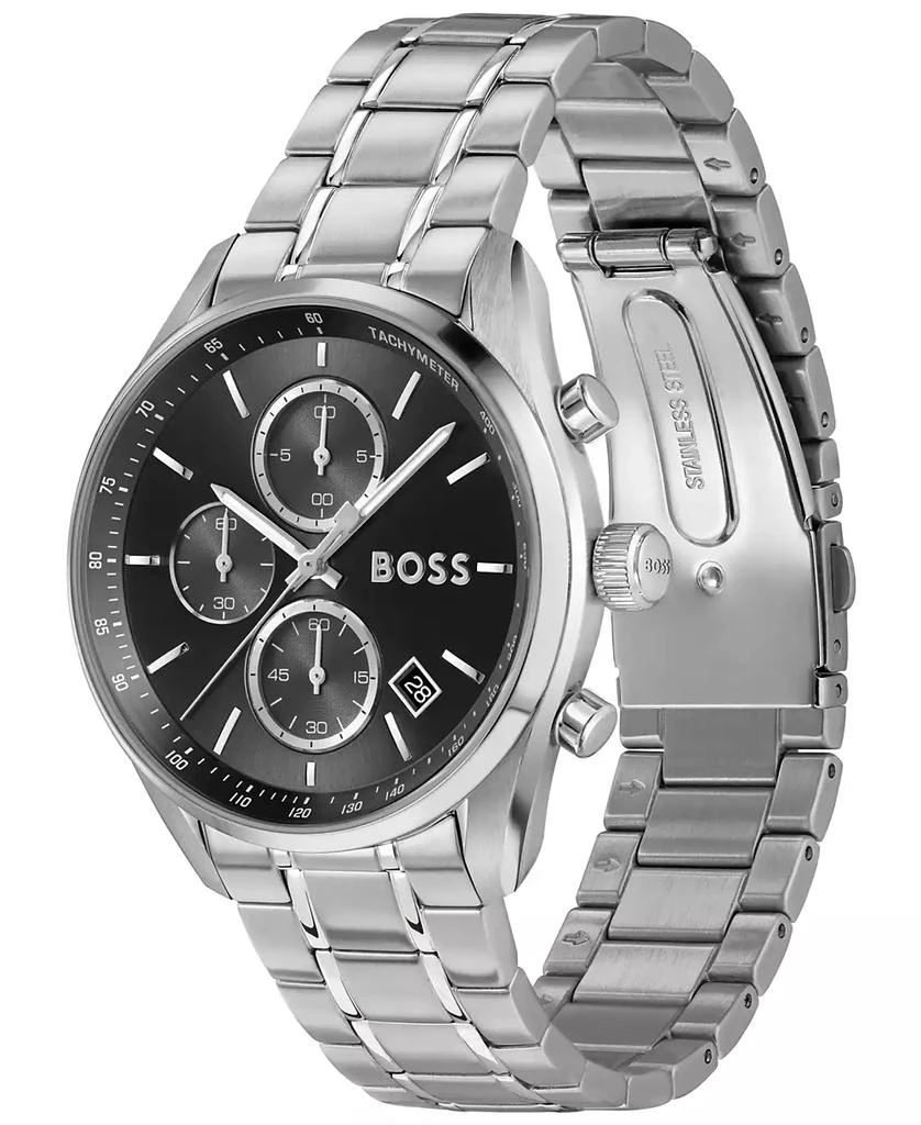 Hugo Boss Men's Grand Prix 40 Quartz Fashion Chrono Stainless Steel Watch, 40mm 2