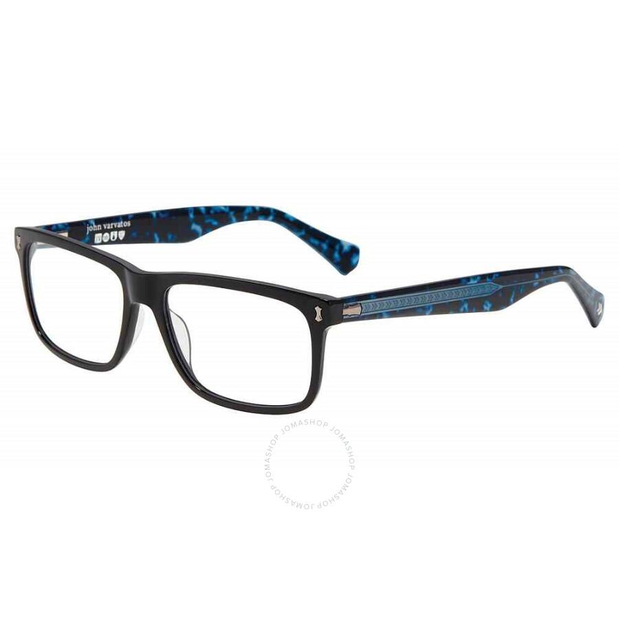 John Varvatos Demo Rectangular Men's Eyeglasses V417 0BLA 56