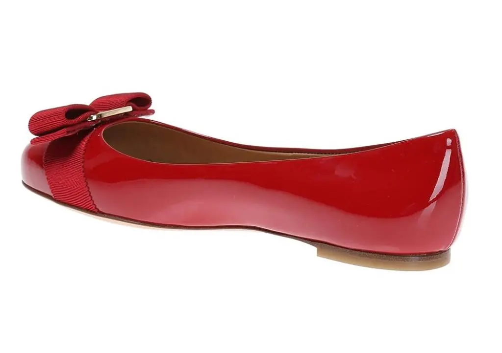 Salvatore Ferragamo Salvatore Ferragamo Varina Ballet Flats In Red Patent Leather 3