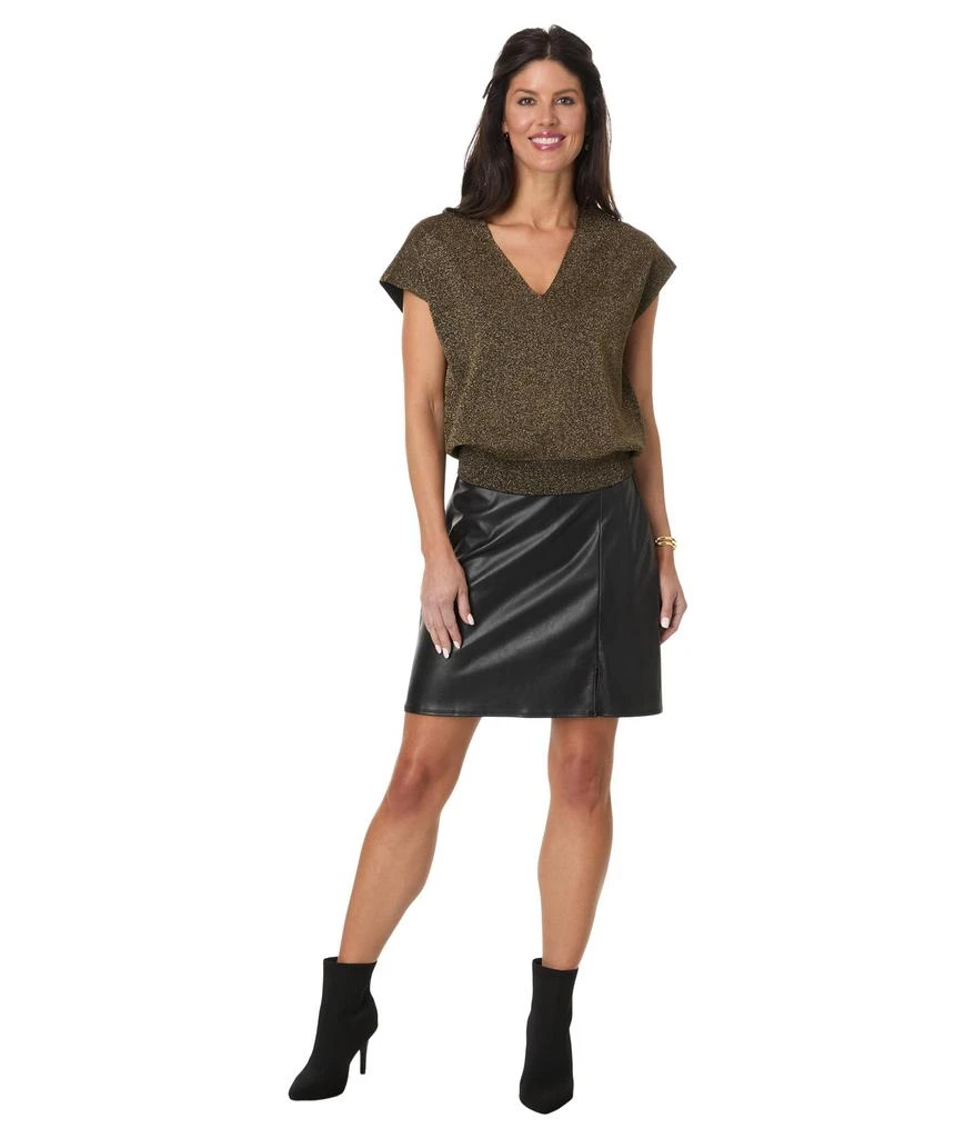 Lilla P Metallic V-Neck Sweater 4