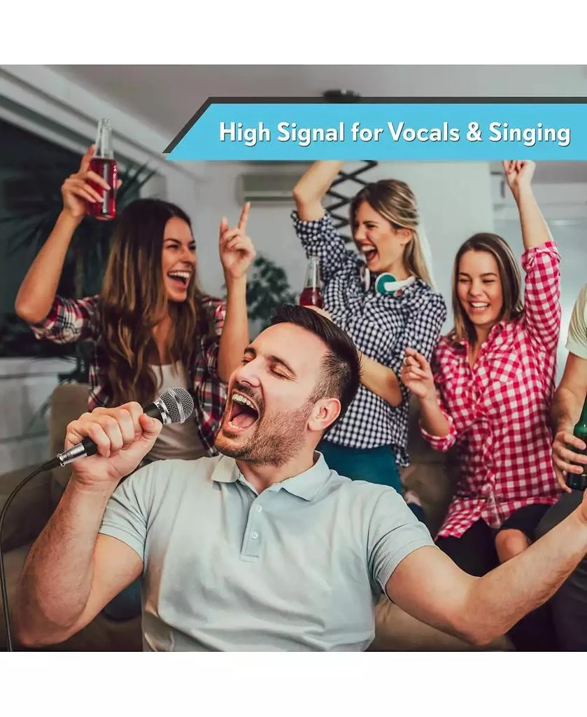 Pyle Dynamic Microphone Kit with 3 Handheld Mics, XLR Cables 
Pop Filters 3