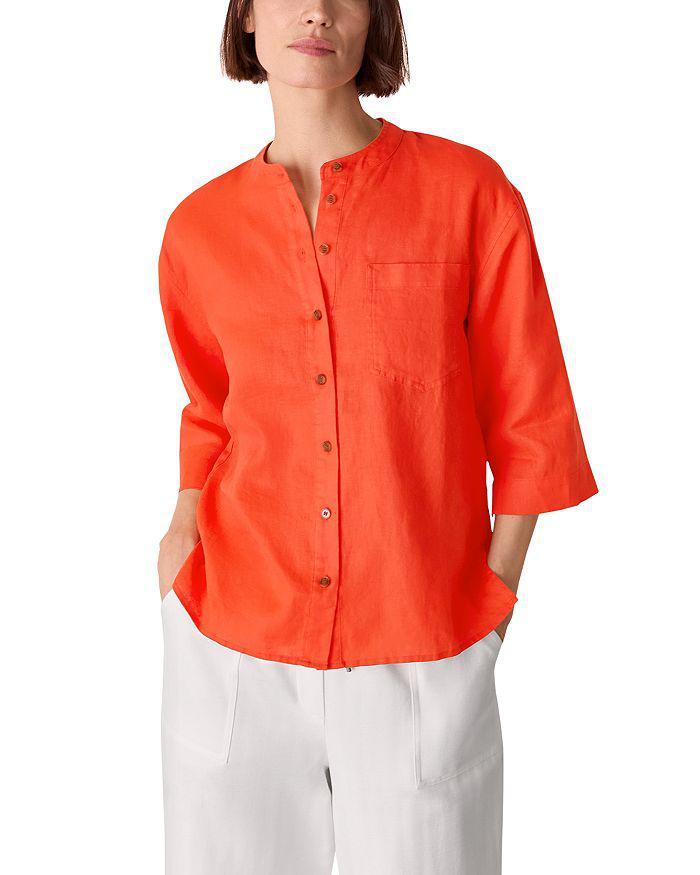 Whistles Grandad Linen Shirt