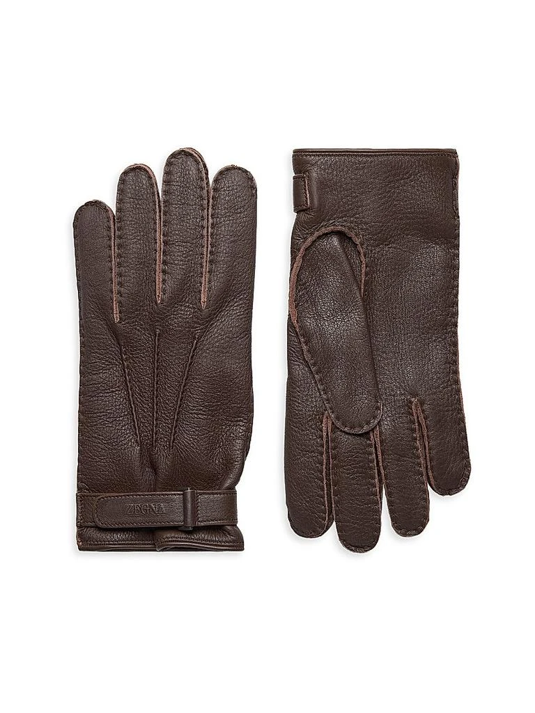 Zegna Peccary Leather Gloves 1