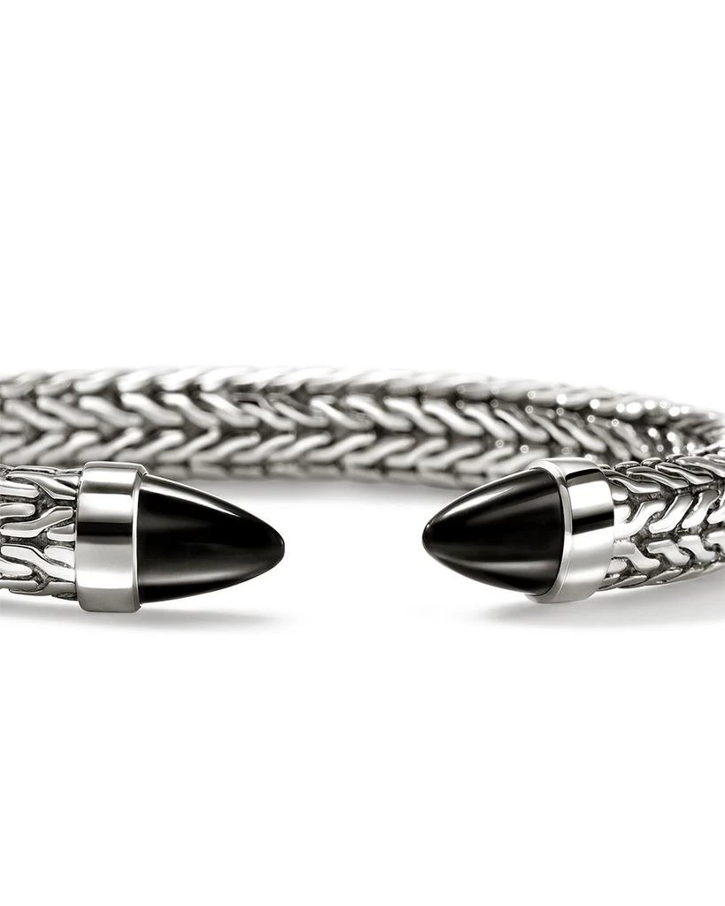 John Hardy Sterling Silver Spear Black Onyx Cuff Bracelet 4