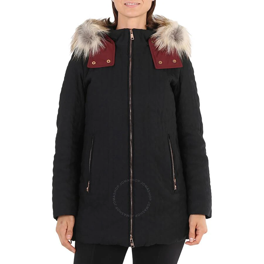 Roberto Cavalli Ladies Black Hooded Down Jacket 1