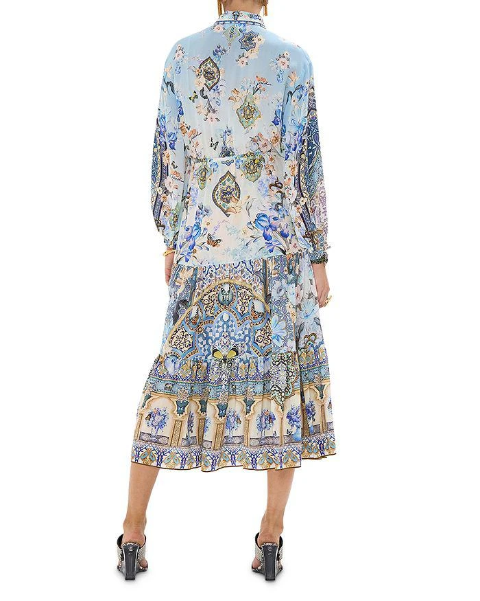 Camilla Silk Midi Shirt Dress in Al Manial Palace Memoirs 2