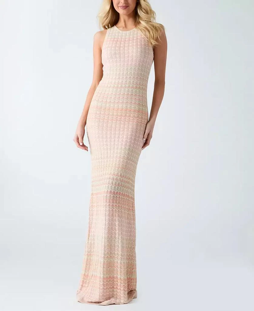 knee length dresses for ladies Loveland Geo Lace Maxi Dress | Light Blue