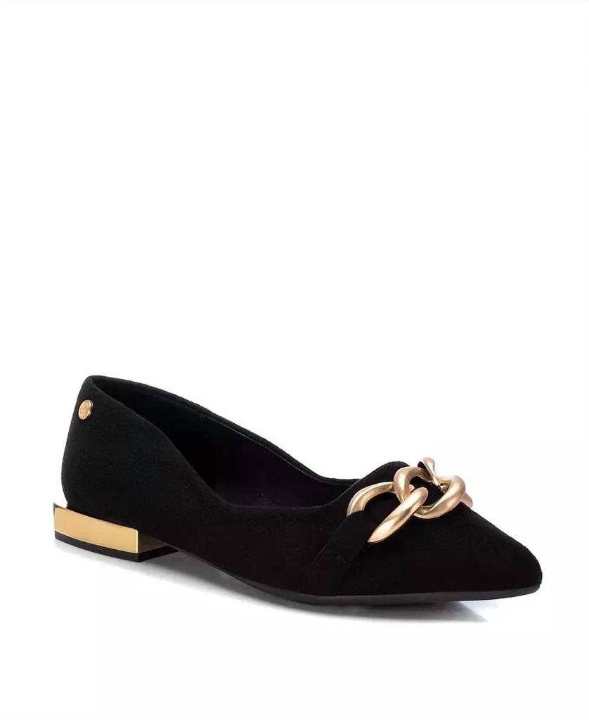 Xti Women's Suede Ballet Flats Shoes In Black