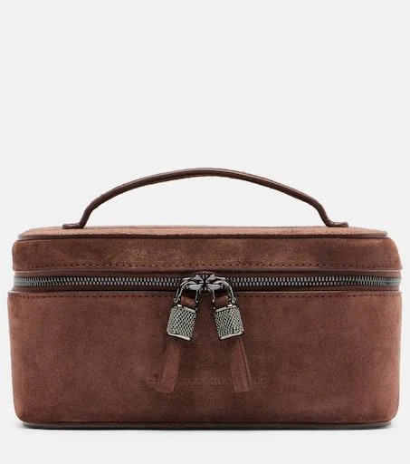 Brunello Cucinelli Mini suede vanity bag 1