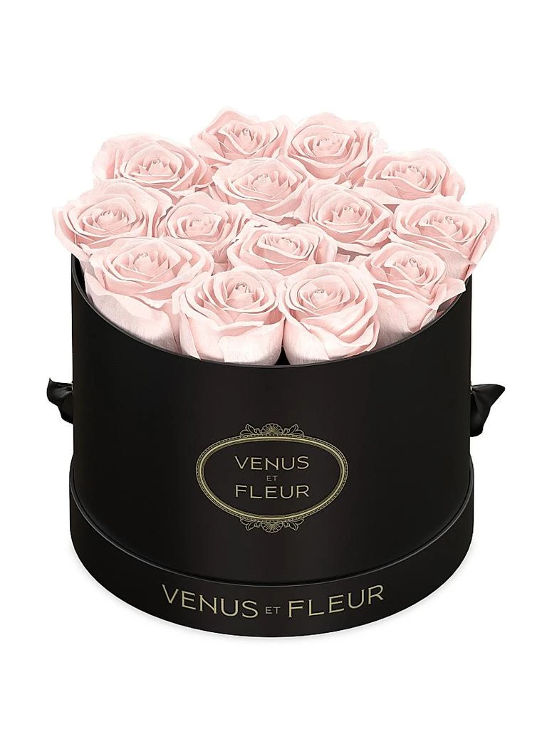 Venus ET Fleur Classic Small Round Box with Pure White Roses 1