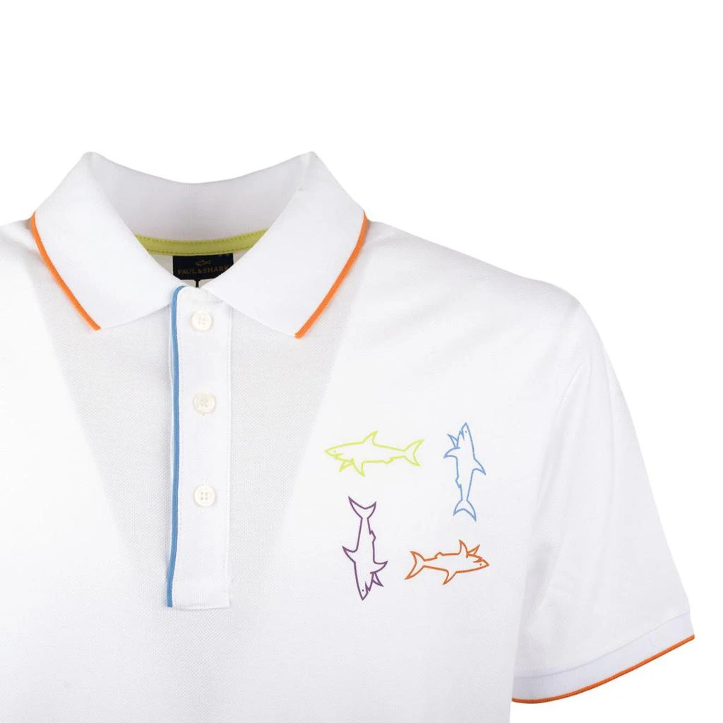 Paul & Shark Paul & Shark Cotton Pique Polo Shirt With Shark Print 3
