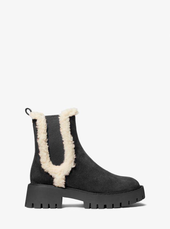 Michael Kors Asher Suede and Faux Shearling Boot