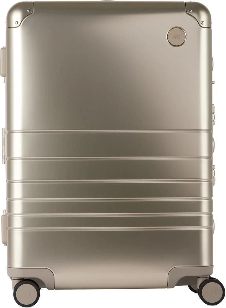 Monos Gold Aluminum Check-In Medium Suitcase 1