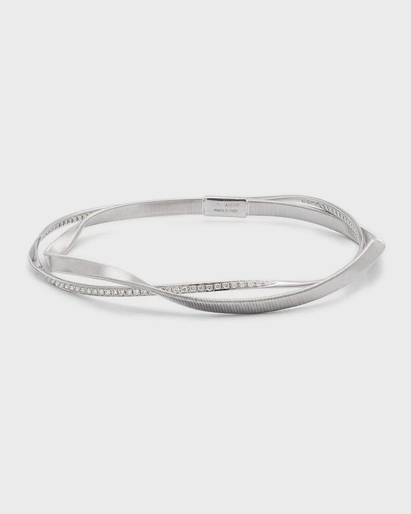 Marco Bicego Marrakech 18K White Gold Two-Strand Diamond Bracelet 1