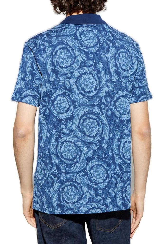Versace Versace Barocco-Jacquard Short-Sleeved Polo Shirt 3