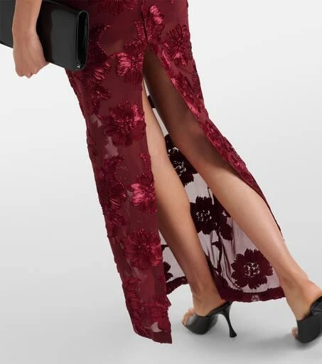 ROTATE Birger Christensen Embroidered halterneck gown 5