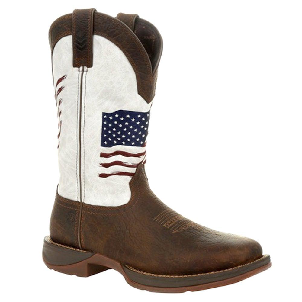Durango Durango Distressed Flag Embroidery Western Boot