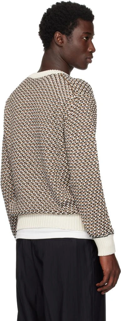 Hugo Boss Beige Cotton Rich Knitted Structure Sweater 3