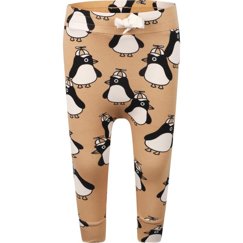 Huxbaby Cool penguin organic baggy pants in light brown