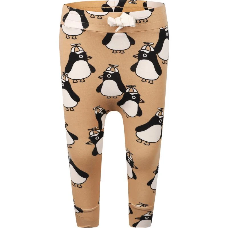 Huxbaby Cool penguin organic baggy pants in light brown 1