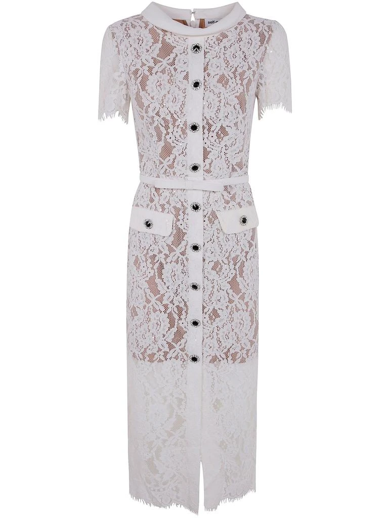 Self Portrait Self-Portrait Lace Buttoned Midi Dress 1