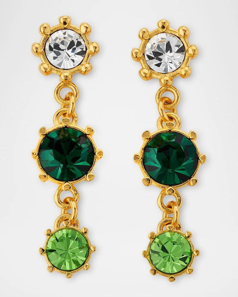 Oscar de la Renta Crystal Prong Drop Earrings