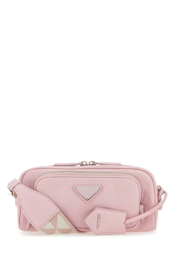 Prada Prada Logo Plaque Zipped Shoulder Bag 1