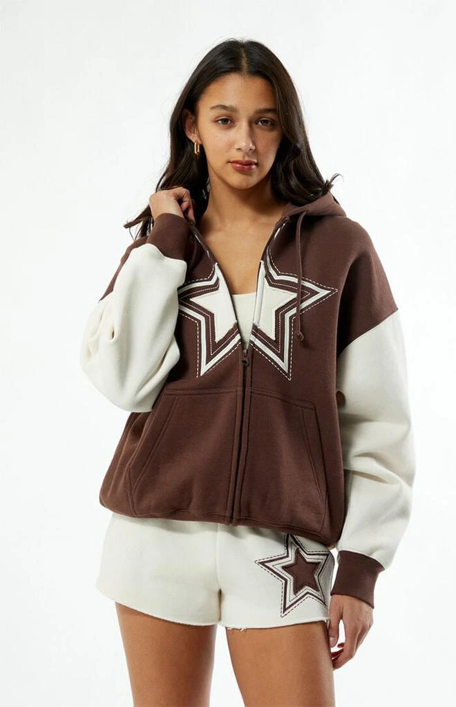 PacSun Starred Full Zip Hoodie 1