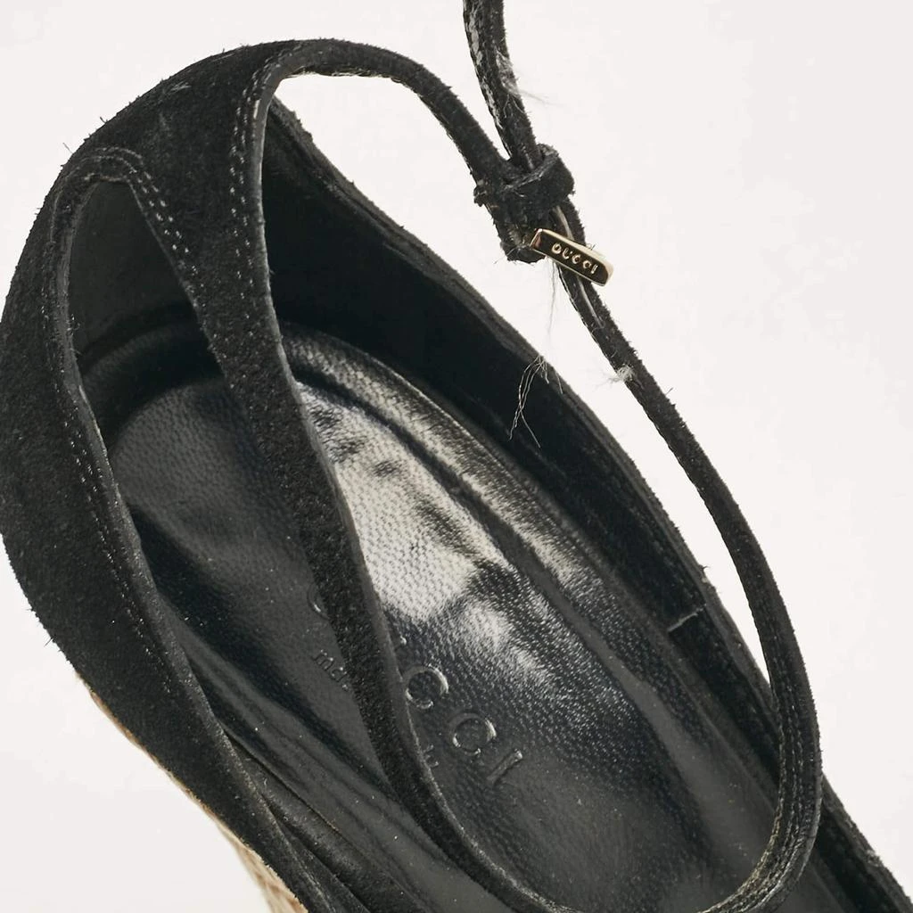 Gucci Gucci Black Suede Wedge Pumps Size 38 8