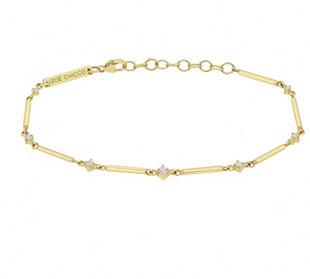 Zoe Chicco Women
s Square Bar Bracelet In Gold