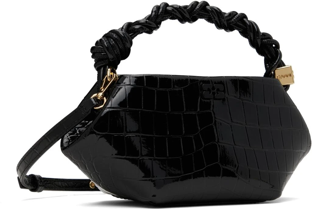 Ganni Black Croco Patent Mini GANNI Bou Bag 2