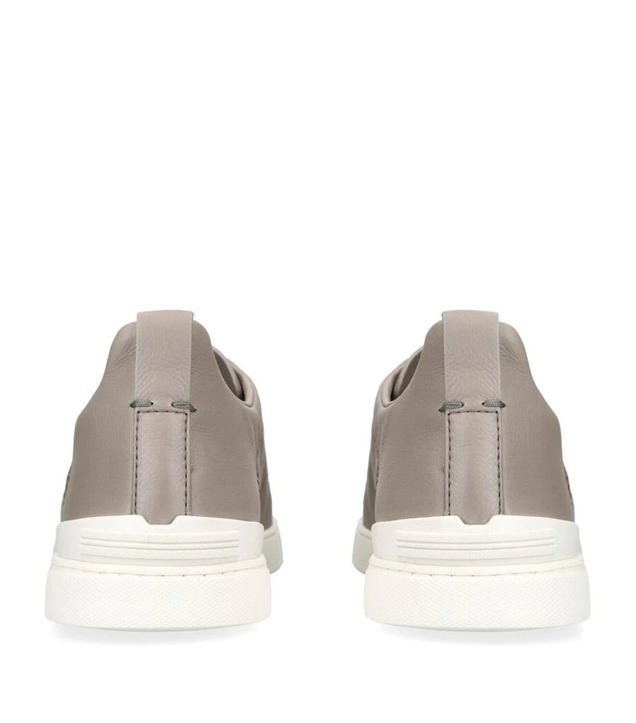 Zegna Leather Triple Stitch SECONDSKIN Sneakers 2