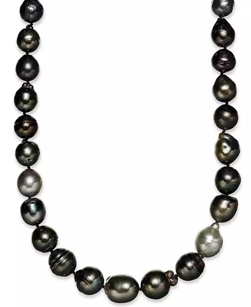 Macy's Sterling Silver Necklace, Multi Colored Cultured Tahitian Pearl (9-11mm) Baroque Strand Necklace 1