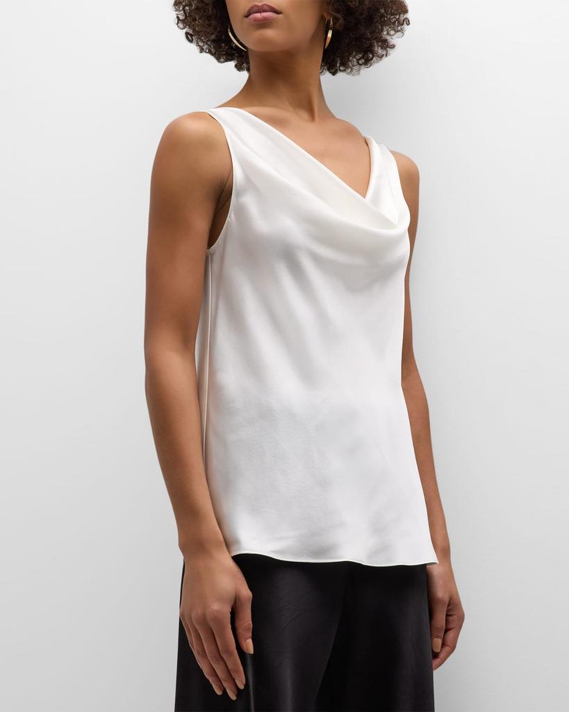 Christine Lingerie Cowl-Neck Silk Tank