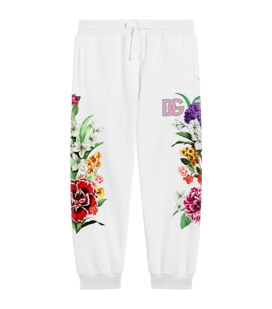 Dolce & Gabbana Cotton Fleece Floral Sweatpants (8-12+ Years) 1