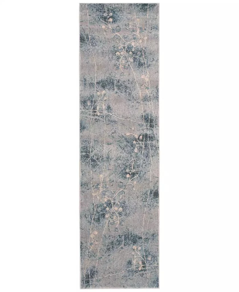 Nourison CLOSEOUT! Somerset Silver/Blue Blossom 2
3" x 8
 Runner Rug 1
