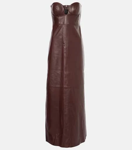 DODO BAR OR Leather midi dress 1