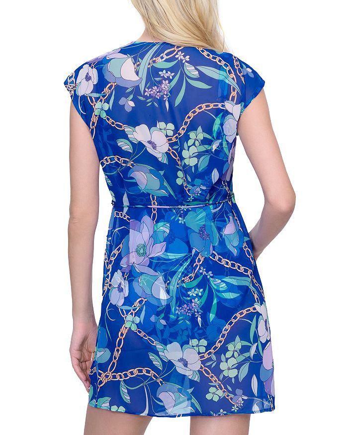 Gottex Floral Print Wrap Cover-Up Dress
