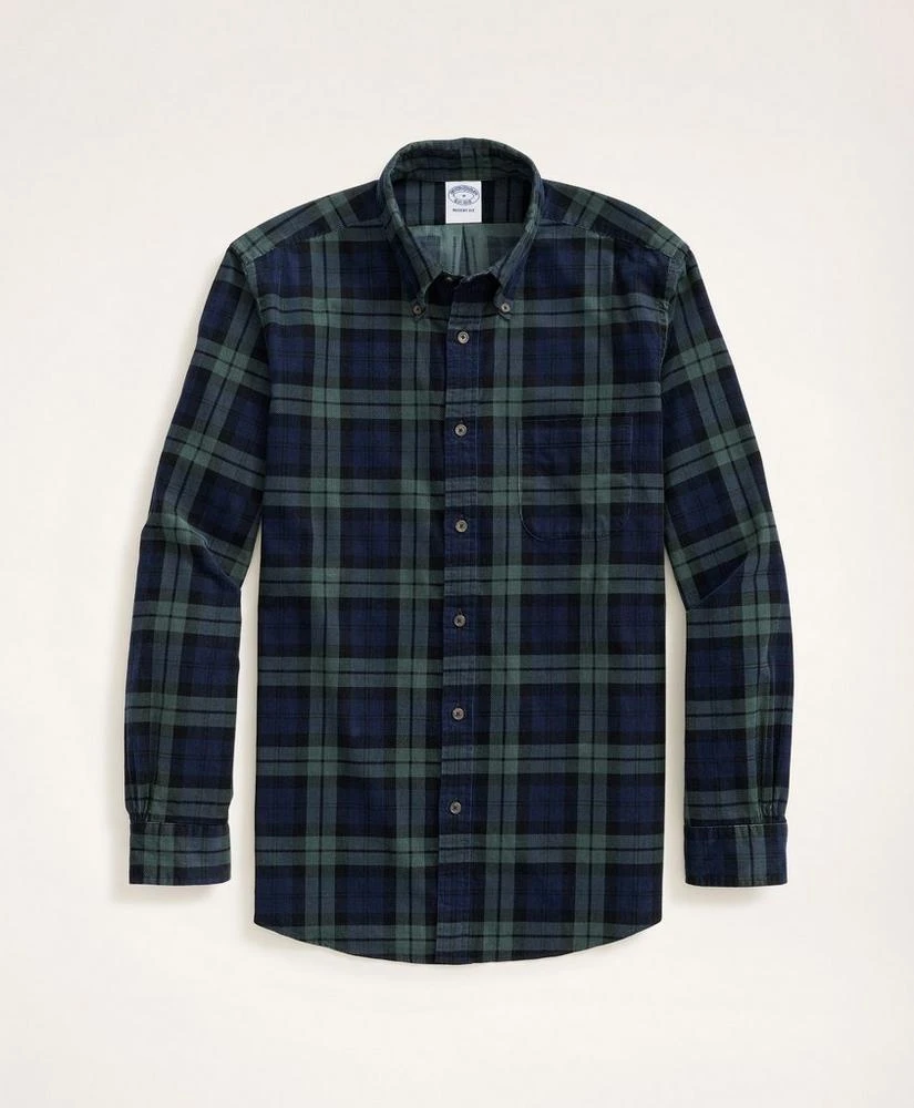 Brooks Brothers Regent Regular-Fit Blackwatch Corduroy Shirt 1