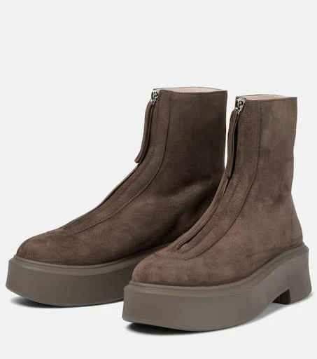 The Row Zipped Boot 1 suede boots 5